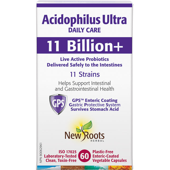 NEW ROOTS ACIDOPHILUS ULTRA DAILY CARE 11 BILLION+ 60caps (F)