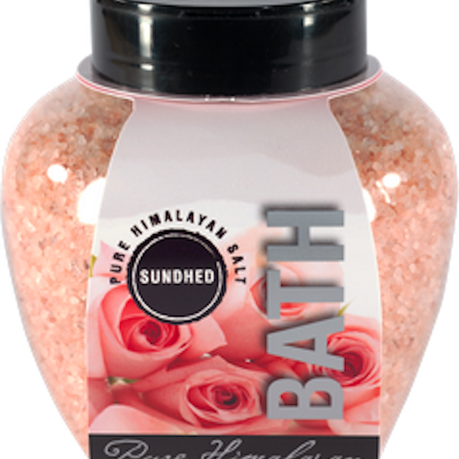 SUNDHED PURE HIMALAYAN BATH SALT WITH ROSE OIL 850g