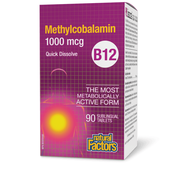 NATURAL FACTORS B12 METHYLCOBALAMIN 1000mcg 90subtabs