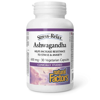 NATURAL FACTORS ASHWAGANDHA 600mg 30vcaps