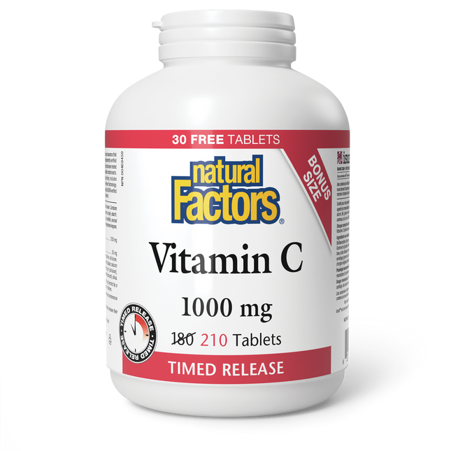 NATURAL FACTORS VITAMIN C 1000mg TIME RELEASE 210tabs