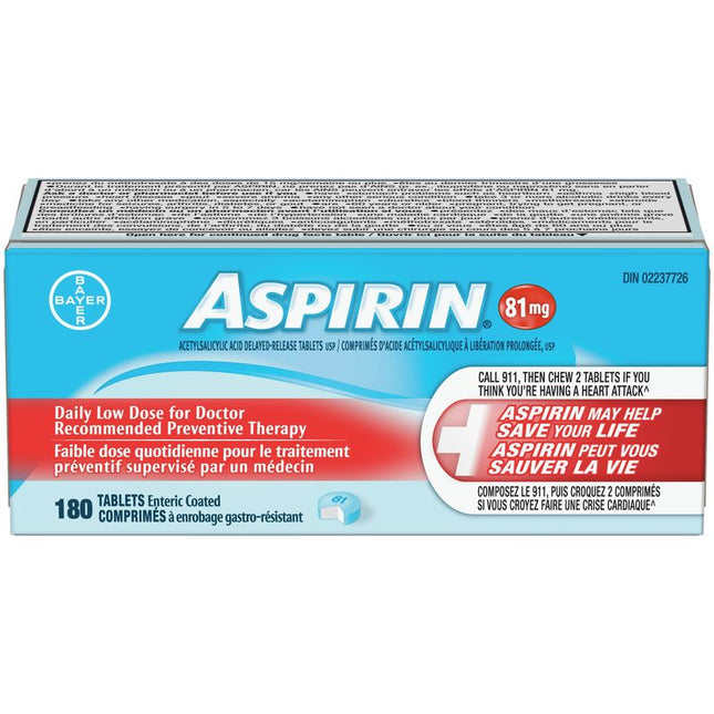 ASPIRIN 81mg 180tabs