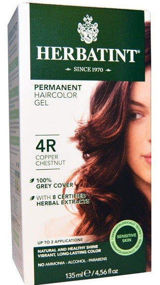 Herbatint Permanent Herbal Haircolour Gel With Aloe Vera 4R 135ml