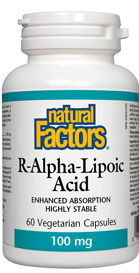 Natural Factors R-Alpha-Lipoic Acid 100mg Enhanced Absorption 60vcaps