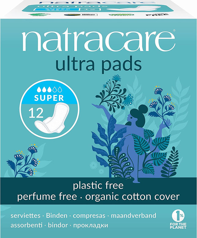 NATRACARE ULTRA PADSWITH WINGS 12count