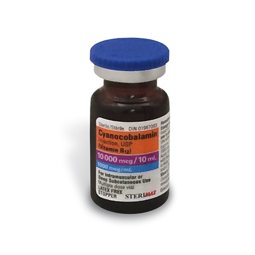 STERIMAX VITAMIN B12 CYANOCOBALAMIN INJECTION 1000mcg/ml 10ml