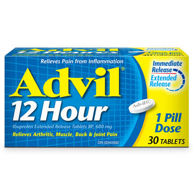 ADVIL 12 HOUR EXTENDED RELEASE 600mg 30tabs