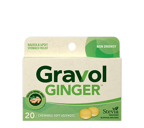 GRAVOL 生姜缓解恶心和胃部不适（不困倦）含片 20 片