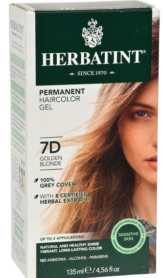 Herbatint Permanent Herbal Haircolour Gel With Aloe Vera 7D 135ml