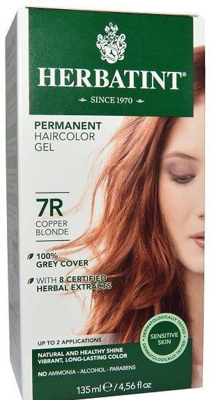 Herbatint Permanent Herbal Haircolour Gel With Aloe Vera 7R 135ml