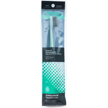 Happy Natural Products Charcoal Biodegradable Toothbrush 1pc 
