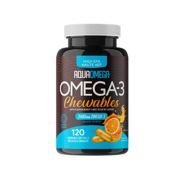 HIGH EPA OMEGA-3，咀嚼片，橙子，120 粒软胶囊