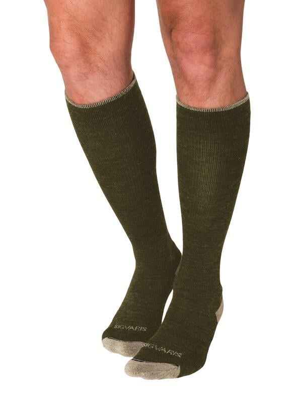 SIGVARIS GROUP MERINO OUTDOOR SOCKS 15-20MM FOR UNISEX SIZE XL OLIVE- 1 PC