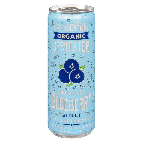 GOOD DRINK ORGANIC FRUIT SODA SPARKLING BLUEBERRY  355 ML