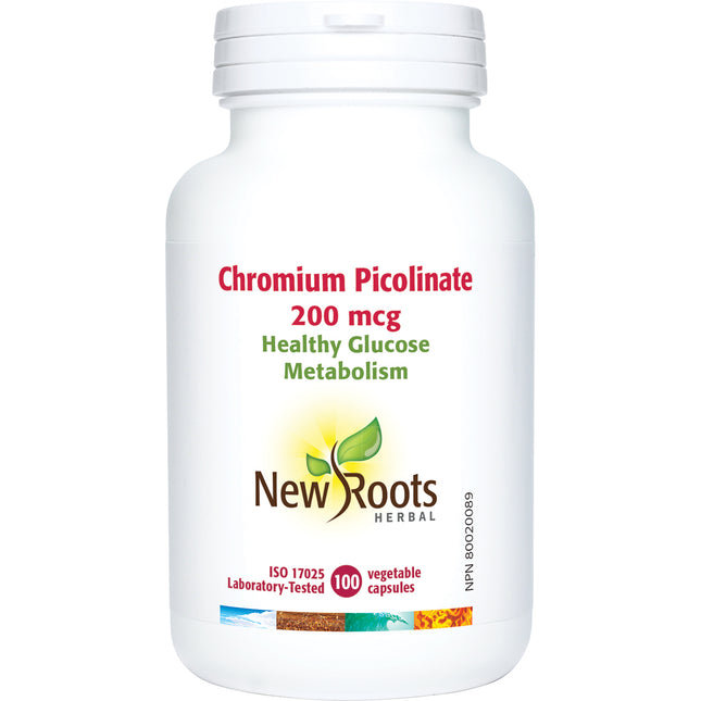 NEW ROOTS CHROMIUM PICOLINATE 200mcg 100cap