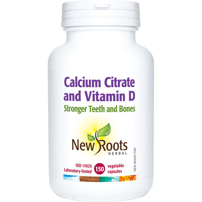 NEW ROOTS CALCIUM CITRATE AND VITAMIN D 150caps