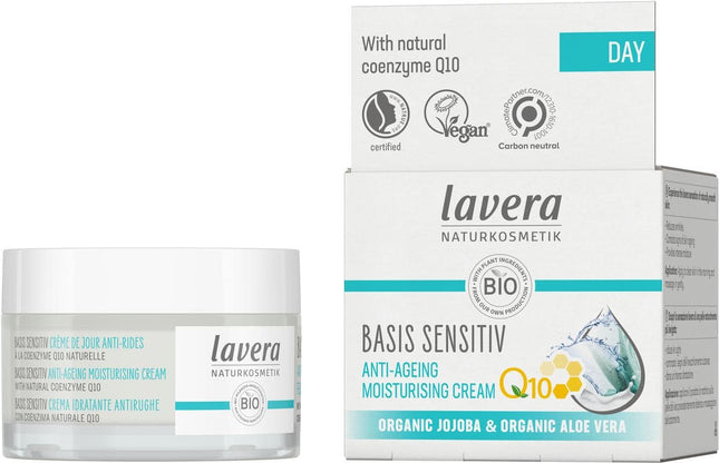 LAVERA DAY BASIS SENSITIV ANTI-AGEING MOISTURISING CREAM Q10 50ml