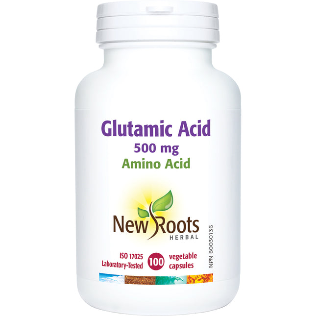 NEW ROOTS GLUTAMIC ACID 500mg 100caps