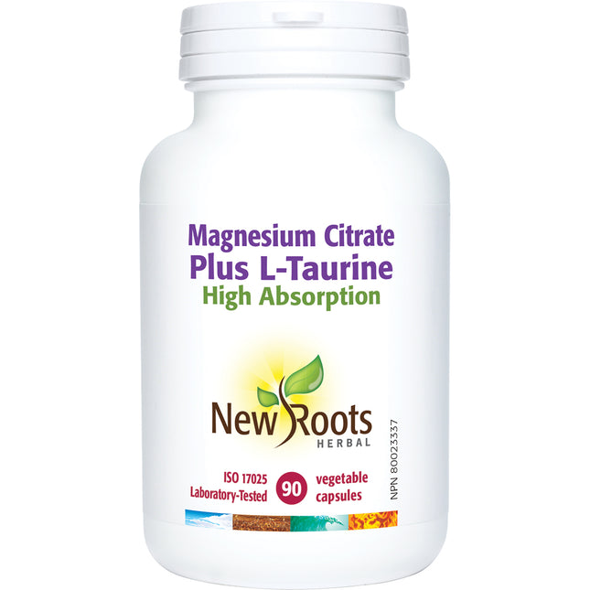 NEW ROOTS MAGNESIUM CITRATE PLUS L-TAURINE 90caps