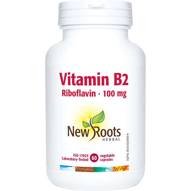 NEW ROOTS VITAMIN B2 RIBOFLAVIN 100mg 60caps
