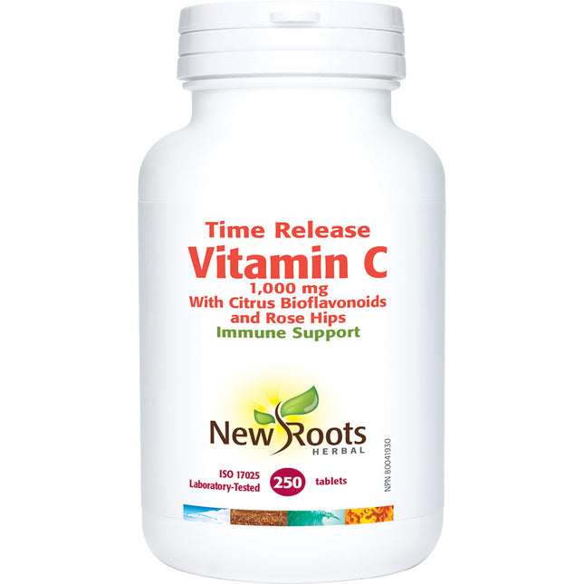 NEW ROOTS TIME RELEASE VITAMIN C 1,000mg 250tabs