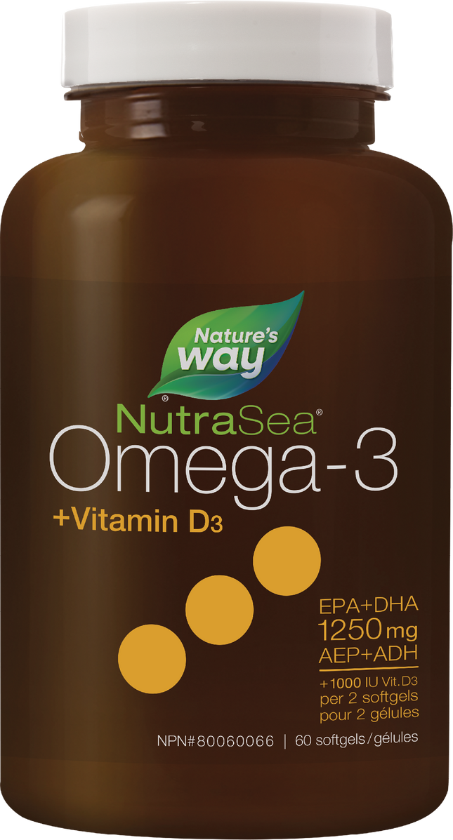 NUTRASEA OMEGA-3 + VITAMIN D3 liquidgels 60ct