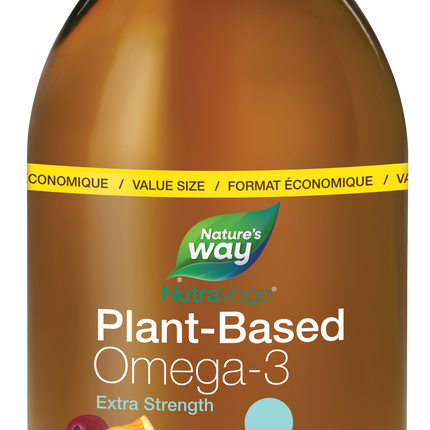 NATURE'S WAY NUTRAVEGE PLANT-BASED OMEGA-3 EXTRA STRENGTH CRANBERRY ORANGE 500ml