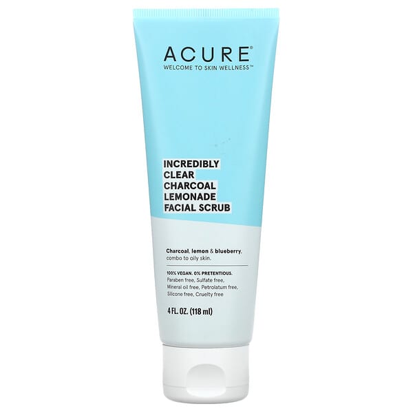 ACURE INCREDIBLY CLEAR CHARCOAL LEMONADE FACIAL SCRUB 118ml