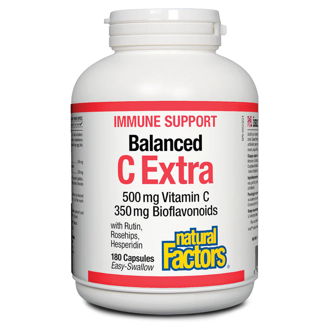 NATURAL FACTORS BALANCED C EXTRA 500mg PLUS 250mg BIOFLAVONOIDS 90caps