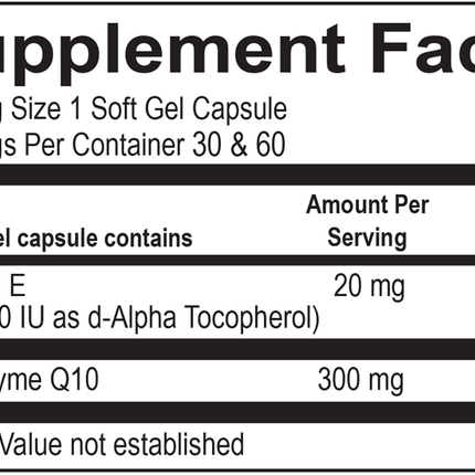 ORTHO MOLECULAR PRODUCTS COQ-10 300 MG 30CAPS