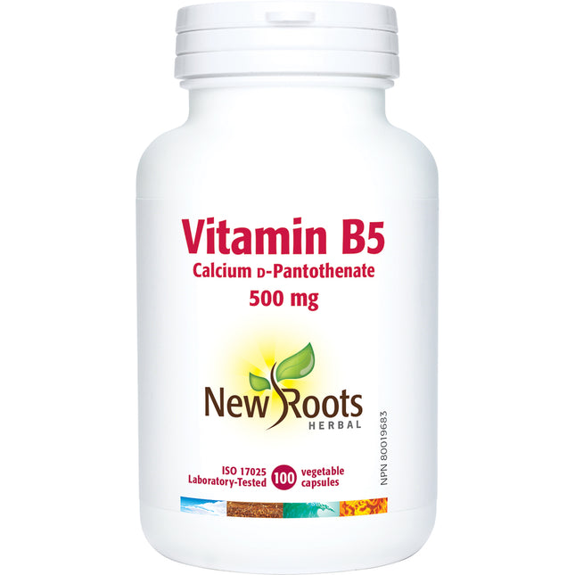 NEW ROOTS VITAMIN B5 CALCIUM D-PANTOTHENATE 500mg 100caps