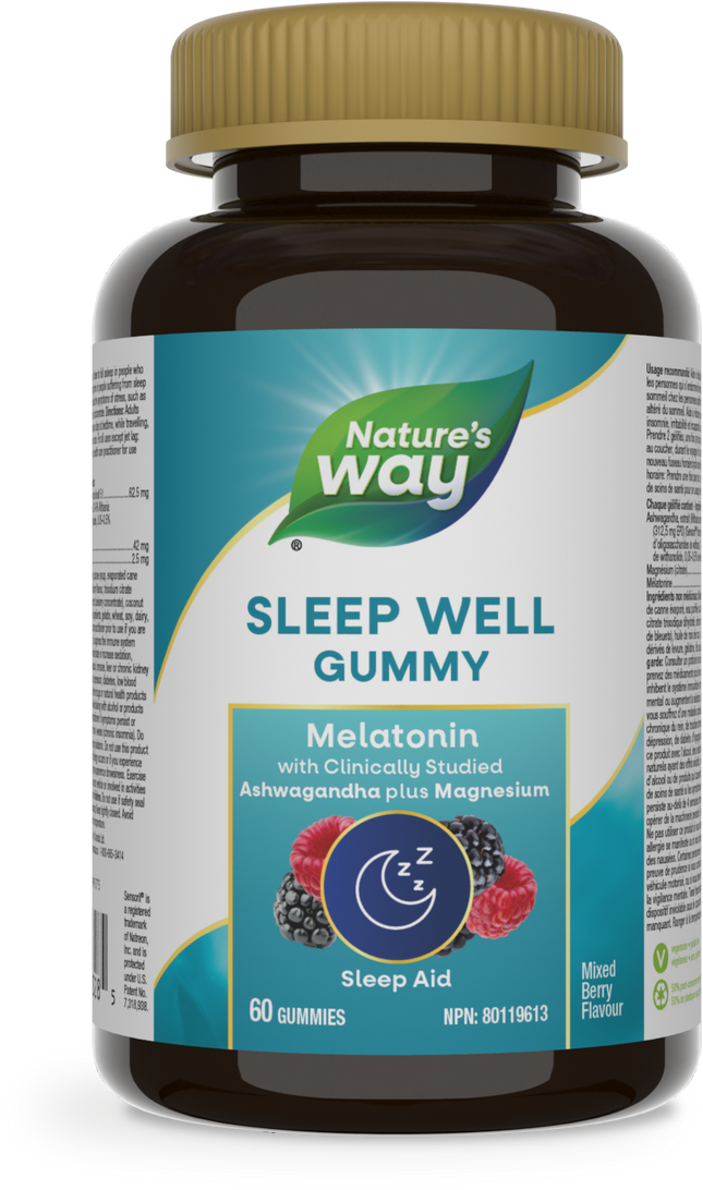 NATURE'S WAY SLEEP WELL MELATONIN 60gummies