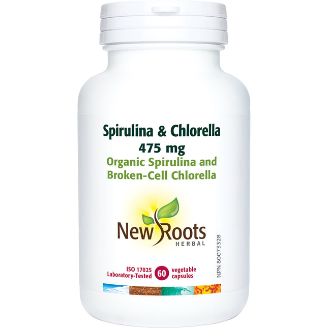 NEW ROOTS SPIRULINA & CHLORELLA 475mg 60caps
