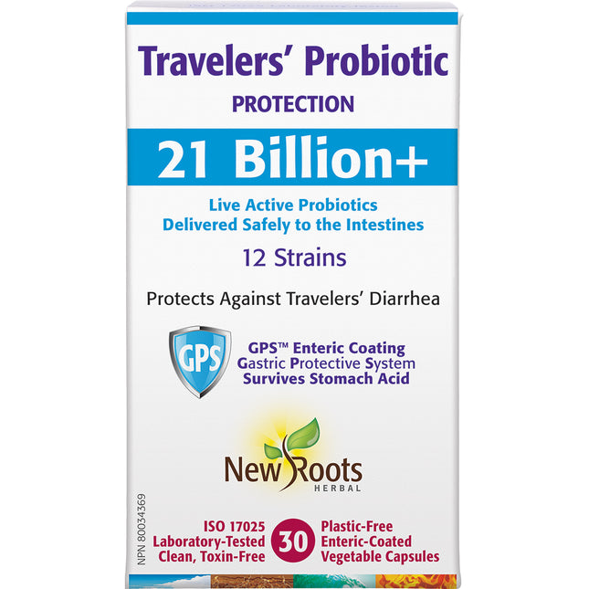 NEW ROOTS TRAVELERS PROBIOTIC (21 Billion) 30vcaps (F)