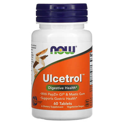 NOW ULCETROL WITH PEPZIN GI AND MASTIC GUM 60 TABLETS