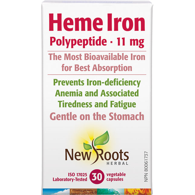 NEW ROOTS HEME IRON 11mg 30caps