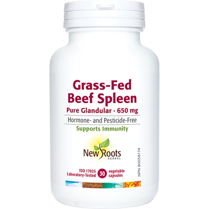 NEW ROOTS GRASS-FED BEEF SPLEEN 650mg 30caps