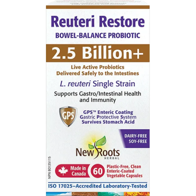 NEW ROOTS REUTERI RESTORE 2.5 BILLION 60caps