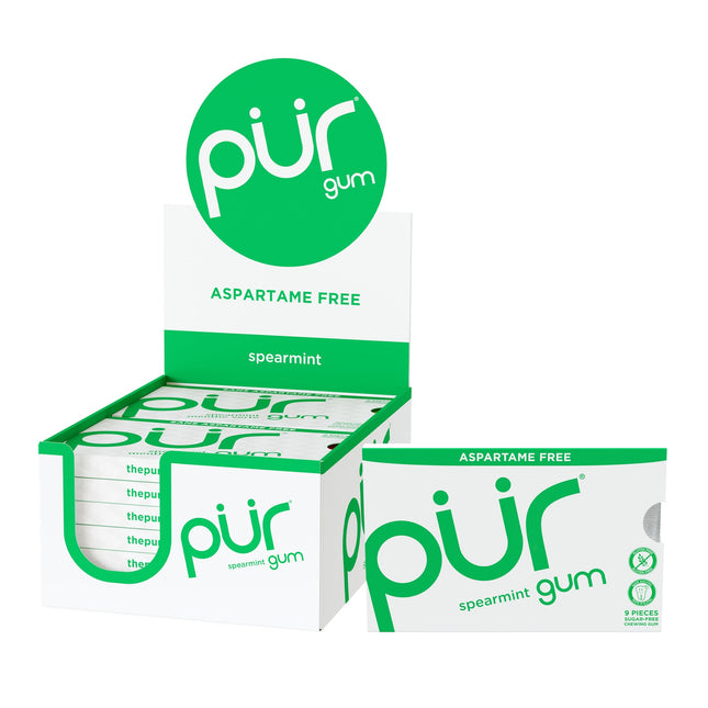 PUR SPEARMINT GUM 9pc 1pk