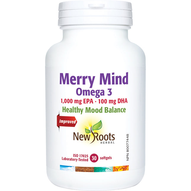 NEW ROOTS MERRY MIND OMEGA 3 1,000mg EPA 100mg DHA 30sg