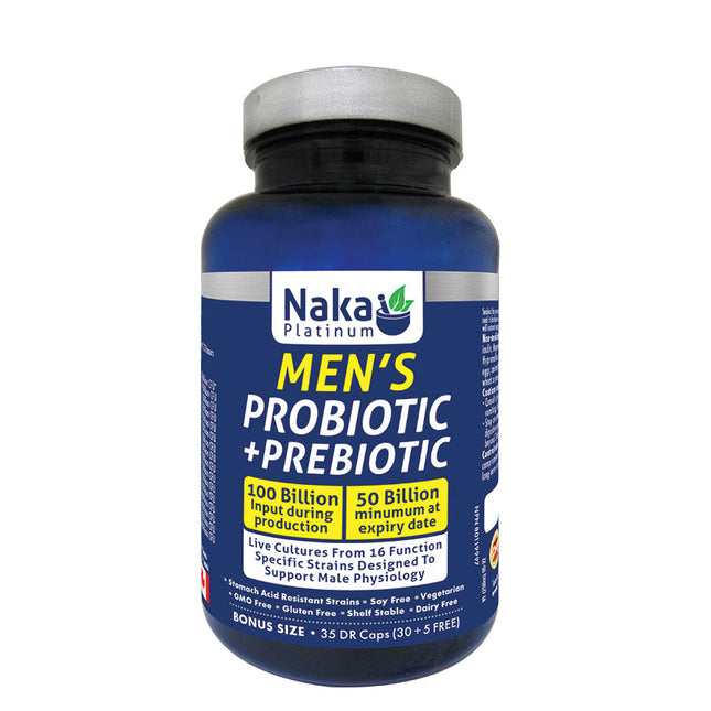 NAKA PLATINUM MEN'S PROBIOTIC + PREBIOTIC - 35 DR caps