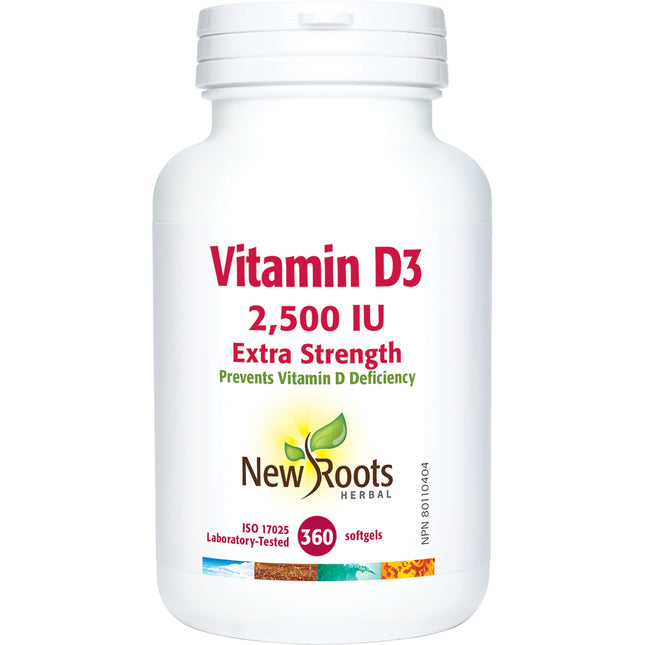 NEW ROOTS VITAMIN D3 2,500IU 360sg