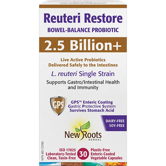 NEW ROOTS REUTERI RESTORE 2.5 BILLION 30caps