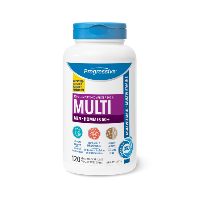 PROGRESSIVE MULTIVITAMINS MEN 50+ 120caps