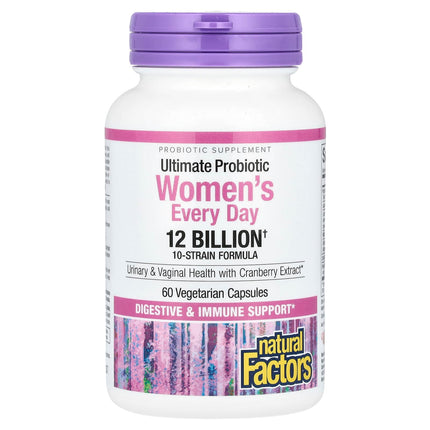 NATURAL FACTORS WOMEN'S 12 BILLION PROBIOTIC 120vcap