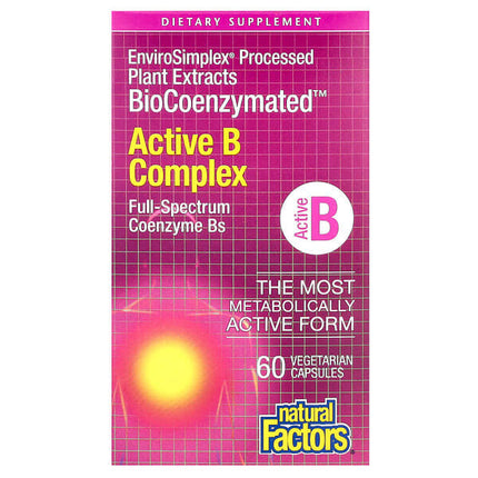NATURAL FACTORS BIOCOENZYMATED ACTIVE B COMPLEX 60vcaps
