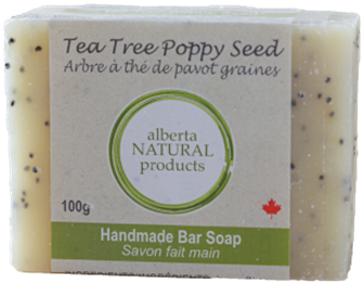 ALBERTA NATURAL TEA TREE POPPY SEED SOAP 100g