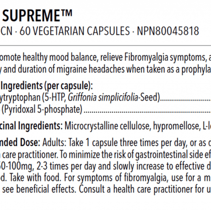 DESIGNS FOR HEALTH 5-HTP SUPREME 60cap