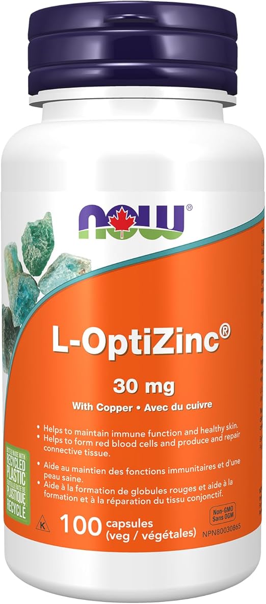 NOW L-OPTIZINC ZINC+ COPPER 100 VCAP