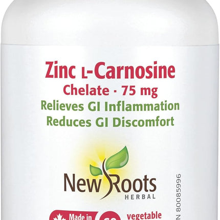 NEW ROOTS ZINC L-CARNOSINE CHELATE 75MG 60VCAPS
